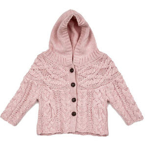 NWT Egg Baby Pink Cable Knit Infant Cardigan 6-12